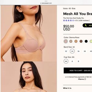 Pepper bra - 34AA NWOT